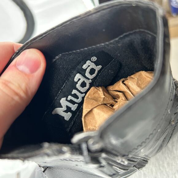 Vintage 00s y2k Women's Black MUDD Ailish Chunky Platform Boots Sz 8M - Picture 6 of 9